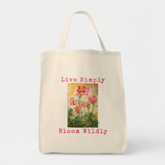 Inspiration Lotus Floral Art Grocery Tote Tragetasche