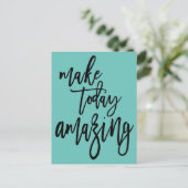 Inspiration machen heute Phantastisches Skript Aqu Postkarte (Stehend Vorderseite)