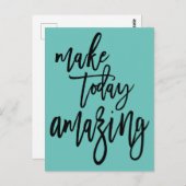 Inspiration machen heute Phantastisches Skript Aqu Postkarte (Vorne/Hinten)