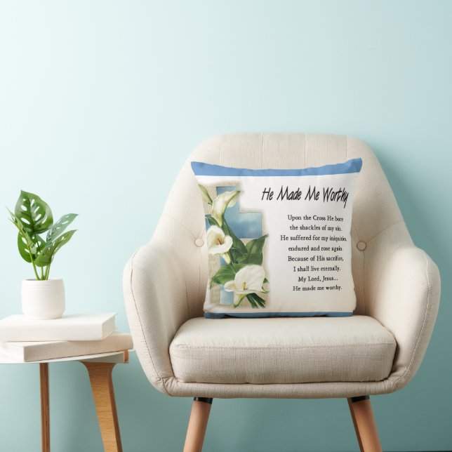 Inspiration machte er mich wert kissen (Stuhl )