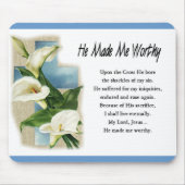 Inspiration machte er mich wert mousepad (Vorne)