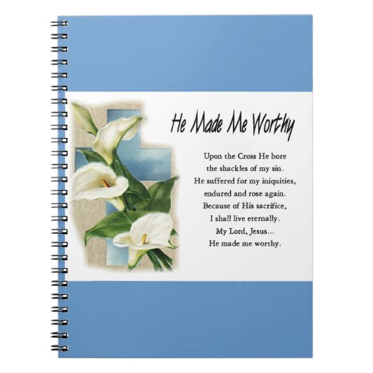 Inspiration machte er mich wert notizblock (Vorderseite)