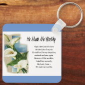 Inspiration machte er mich wert schlüsselanhänger (Rückseite)