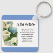 Inspiration machte er mich wert schlüsselanhänger (Rückseite)