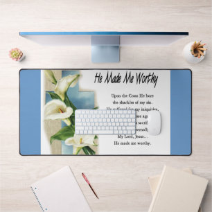 Inspiration machte er mich wert schreibtischunterlage