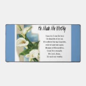 Inspiration machte er mich wert schreibtischunterlage (Vorderseite)