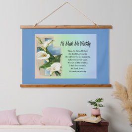 Inspiration machte er mich zu Gerahmter Kunst Wandteppich Mit Holzrahmen