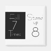 Inspiration Magnet "Fall Sieben Mal, Stand up E (Vorne)