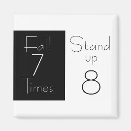 Inspiration Magnet "Fall Sieben Mal, Stand up E