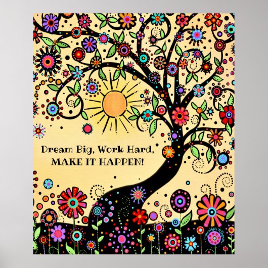Inspiration "Make it Fappen" Spaß Tree Klasse Poster (Vorne)