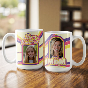 Inspiration Mama Zitat Retro 70er Typografie Foto Kaffeetasse