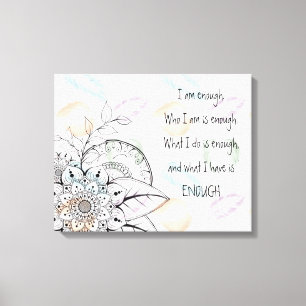 Inspiration mandala Zitat Wandkunst Leinwand