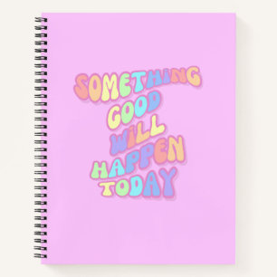 Inspiration, Manifestation, Rosa, Preppy Notizblock