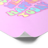 Inspiration, Manifestation, Rosa, Preppy Poster (Ecke)