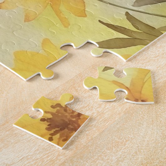 Inspiration Matthew 11:28 Gelbe Blüte Puzzle (Seite)