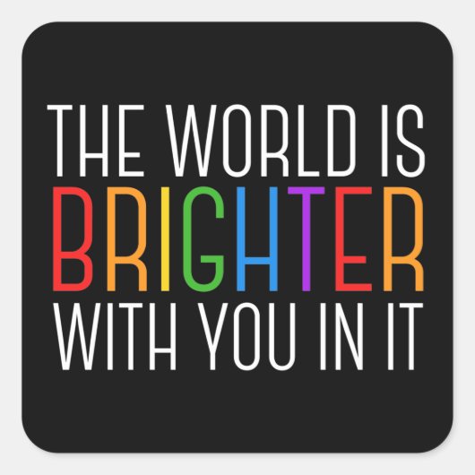 Inspiration Mental Health Förderung Quadratischer Aufkleber (Vorderseite)