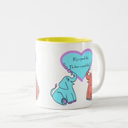 Inspiration Message Elephant Heart Tasse (VorderseiteRechts)