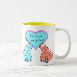Inspiration Message Elephant Heart Tasse