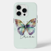 Inspiration Minze Aqua Blue Dream Butterfly Case-Mate iPhone Hülle (Rückseite)