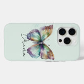 Inspiration Minze Aqua Blue Dream Butterfly Case-Mate iPhone Hülle (Rückseite (Horizontal))