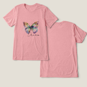 Inspiration Minze Aqua Blue Dream Butterfly Tri-Blend Shirt