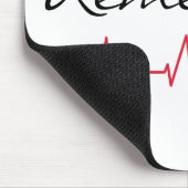 Inspiration mit rotem Herzschlag Mousepad (Ecke)