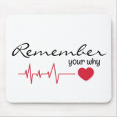 Inspiration mit rotem Herzschlag Mousepad (Vorne)