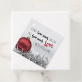 Inspiration mit Weihnachtsball mit rotem Glitzer Geschenkanhänger (Beispiel)