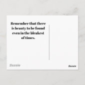 Inspiration Monarch Butterfly Foto Schwarz-weiß Postkarte (Rückseite)