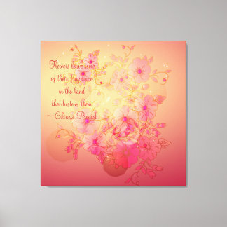 Inspiration Morning Glory floral gewrappte Canvas Leinwanddruck