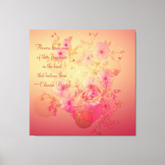 Inspiration Morning Glory floral gewrappte Canvas Leinwanddruck (Vorderseite)