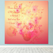 Inspiration Morning Glory floral gewrappte Canvas Leinwanddruck (Insitu (Holzboden))