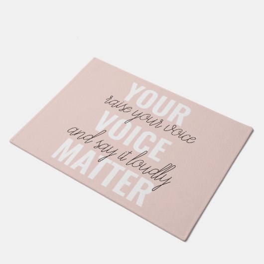 Inspiration - Motivationsangebot für Ihre Stimme Fußmatte (Schrägansicht)