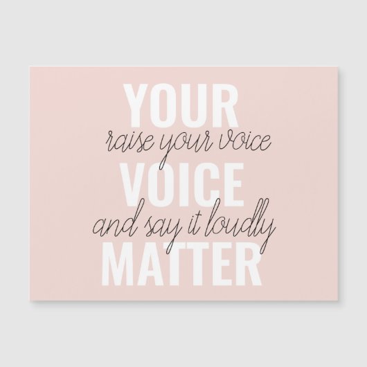 Inspiration - Motivationsangebot für Ihre Stimme Magnetkarte (Vorderseite)