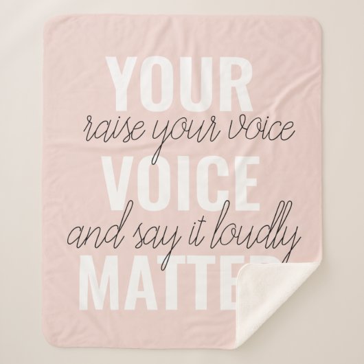 Inspiration - Motivationsangebot für Ihre Stimme Sherpadecke (Vorderseite)