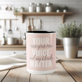 Inspiration - Motivationsangebot für Ihre Stimme Zweifarbige Tasse