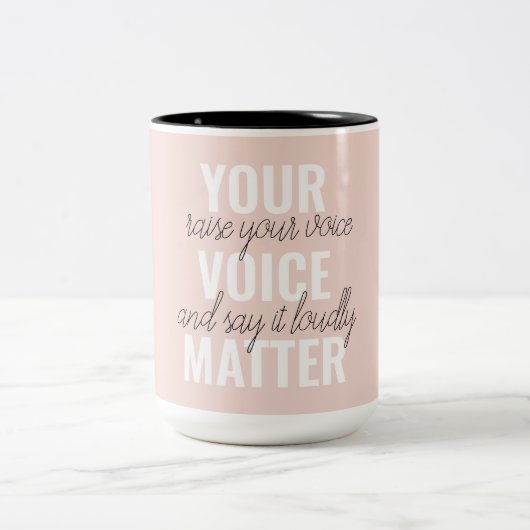 Inspiration - Motivationsangebot für Ihre Stimme Zweifarbige Tasse (Mittel)