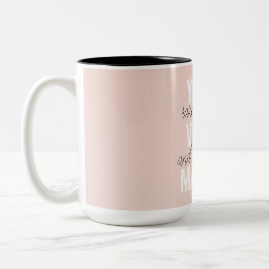 Inspiration - Motivationsangebot für Ihre Stimme Zweifarbige Tasse (Links)