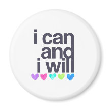 Inspiration motivierend Ich kann und werde Magnet