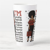 Inspiration motivierend positive schwarze Königin Milchtasse (Vorderseite)