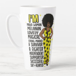 Inspiration motivierend positive schwarze Königin Milchtasse