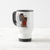 Inspiration motivierend positive schwarze Königin Reisebecher (Vorderseite Links)