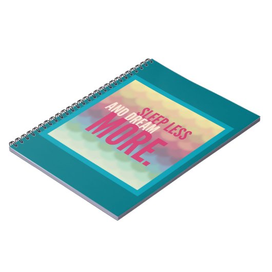 Inspiration Motivierend Schlaf weniger Traum mehr Notizblock (Linke Seite)