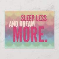 Inspiration Motivierend Schlaf weniger Traum mehr