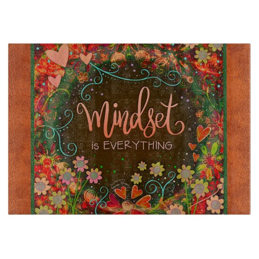 Inspiration Motivierend Zitat Blumenhörer Schneidebrett (Vorderseite)