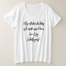 Inspiration Motivierend Zitat White Typografy Große Größe T-Shirt