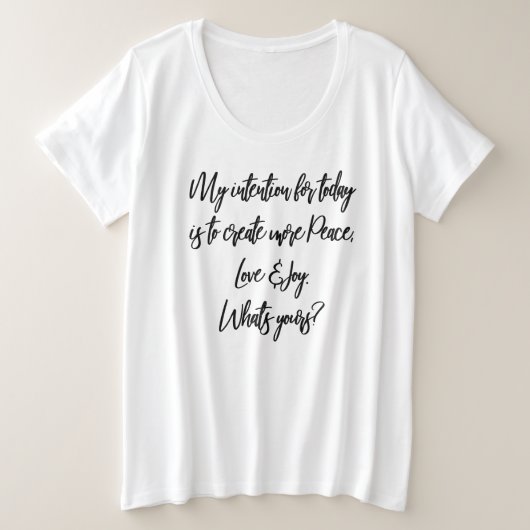 Inspiration Motivierend Zitat White Typografy Große Größe T-Shirt (Design vorne)