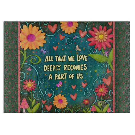 Inspiration Motivierend Zitatblütendrachen Schneidebrett (Vorderseite)