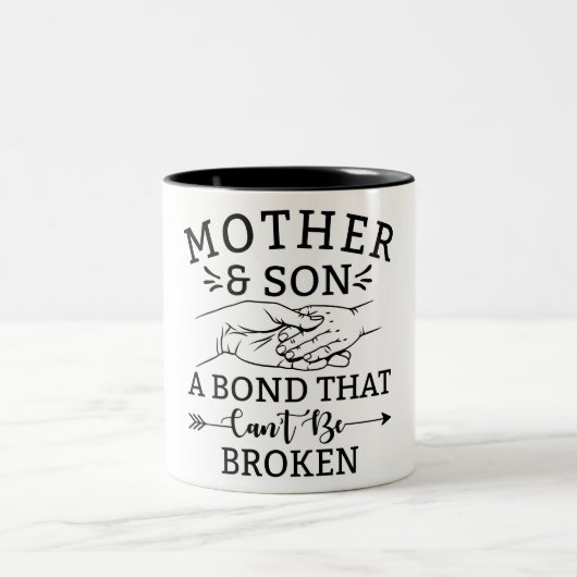 Inspiration Mutter und Sohn Zweifarbige Tasse (Mittel)