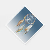 Inspiration Navy Blue Ombre Dream Catcher Serviette (Ecke)